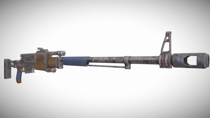 Post-apocalyptic weapon 3D Model