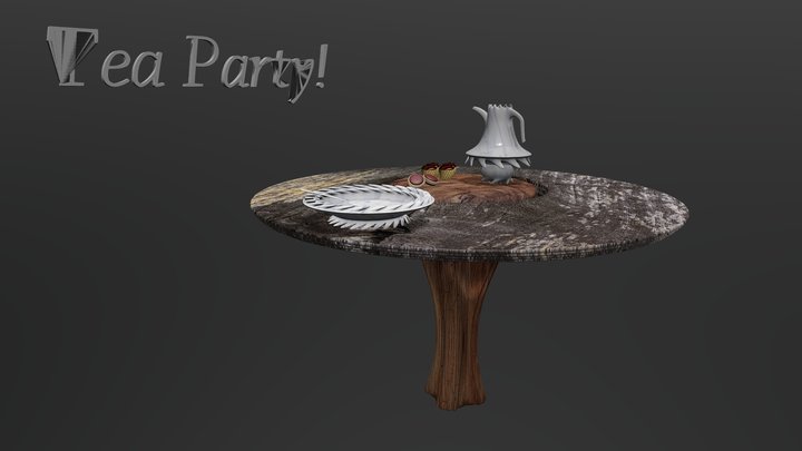 "Tea Party" Finished 3D Model
