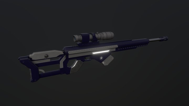 Modern Sniper Rigged Animated 3D Model