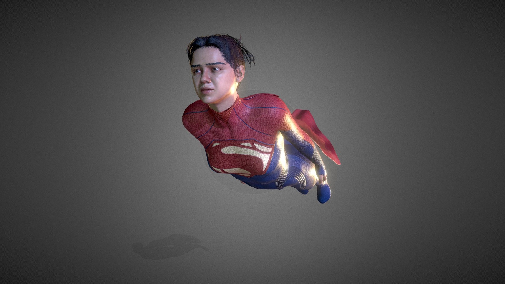 SuperGirl - Sasha Calle - The flash movie - Buy Royalty Free 3D model