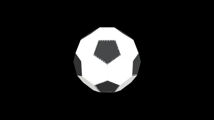 low poly football – Kostenloses 3D-Modell STL