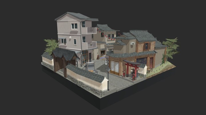 Kyoto City Scene - Selena Boeykens 3D Model
