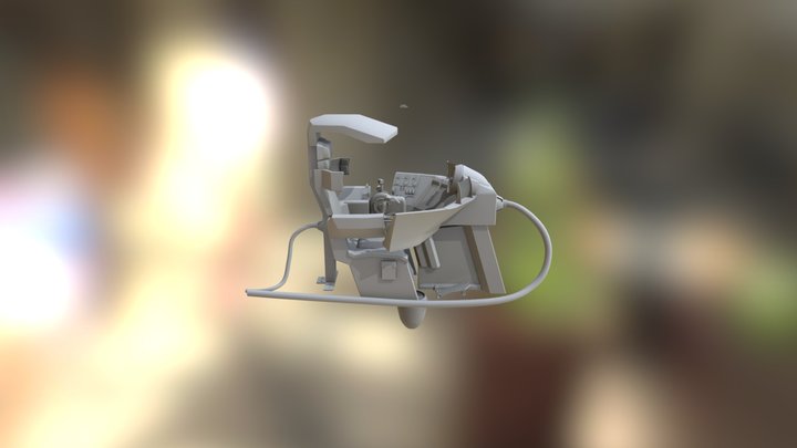 INT fighter jet 02 cockpit 3D Model