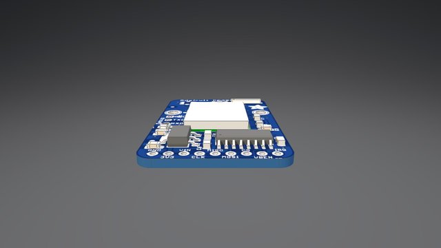 Adafruit HUZZAH CC3000 WiFi Breakout 3D Model