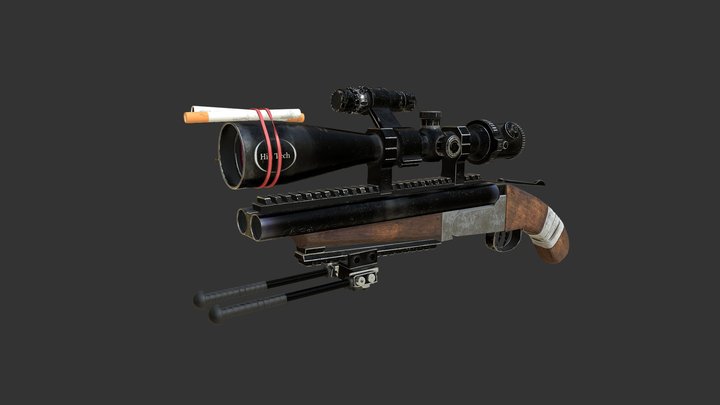 Sawed Off Shotgun 3D Model