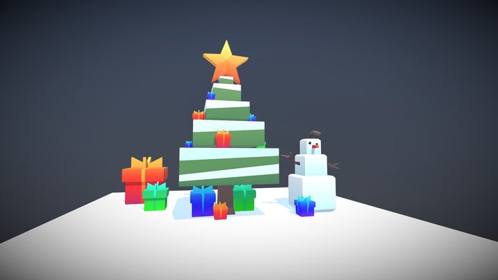 🎄 Stylized Winter Holiday Pack 3D Model