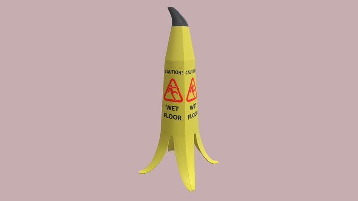 Banana Cone Caution Wet Floor