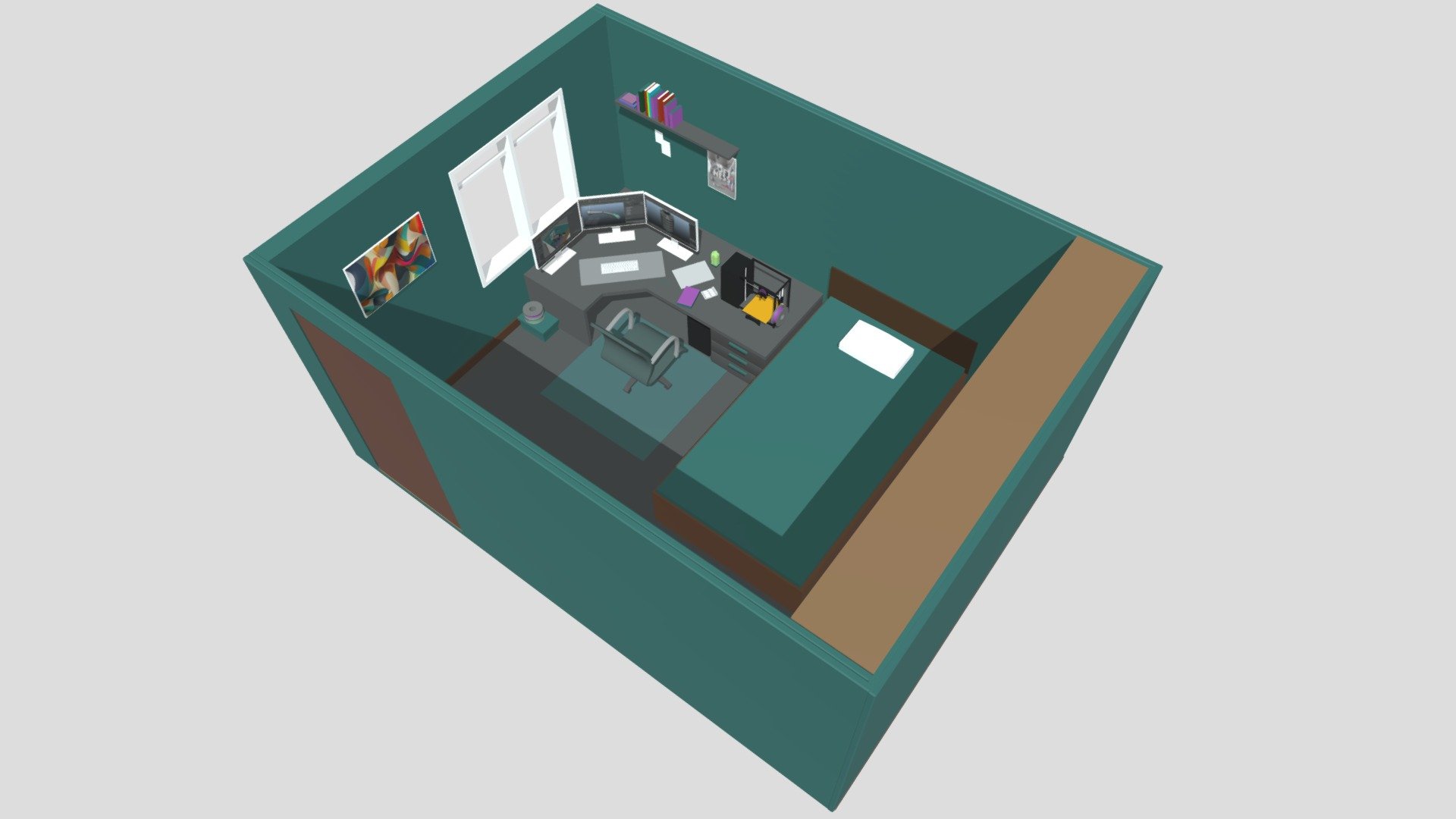 Modeling of 3D rooms Animator - 3D model by InLiness [6a3b664] - Sketchfab