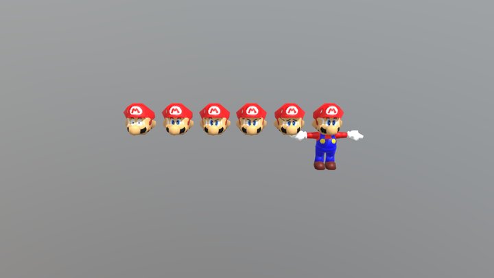 Beta Mario 3D Model