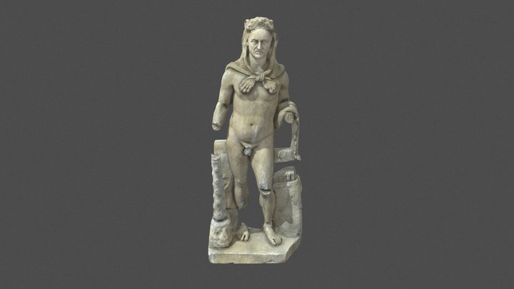 Statua di personaggio nelle vesti di Ercole 3D Model