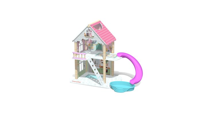 T2013 Wooden Dollhouse 3D Model