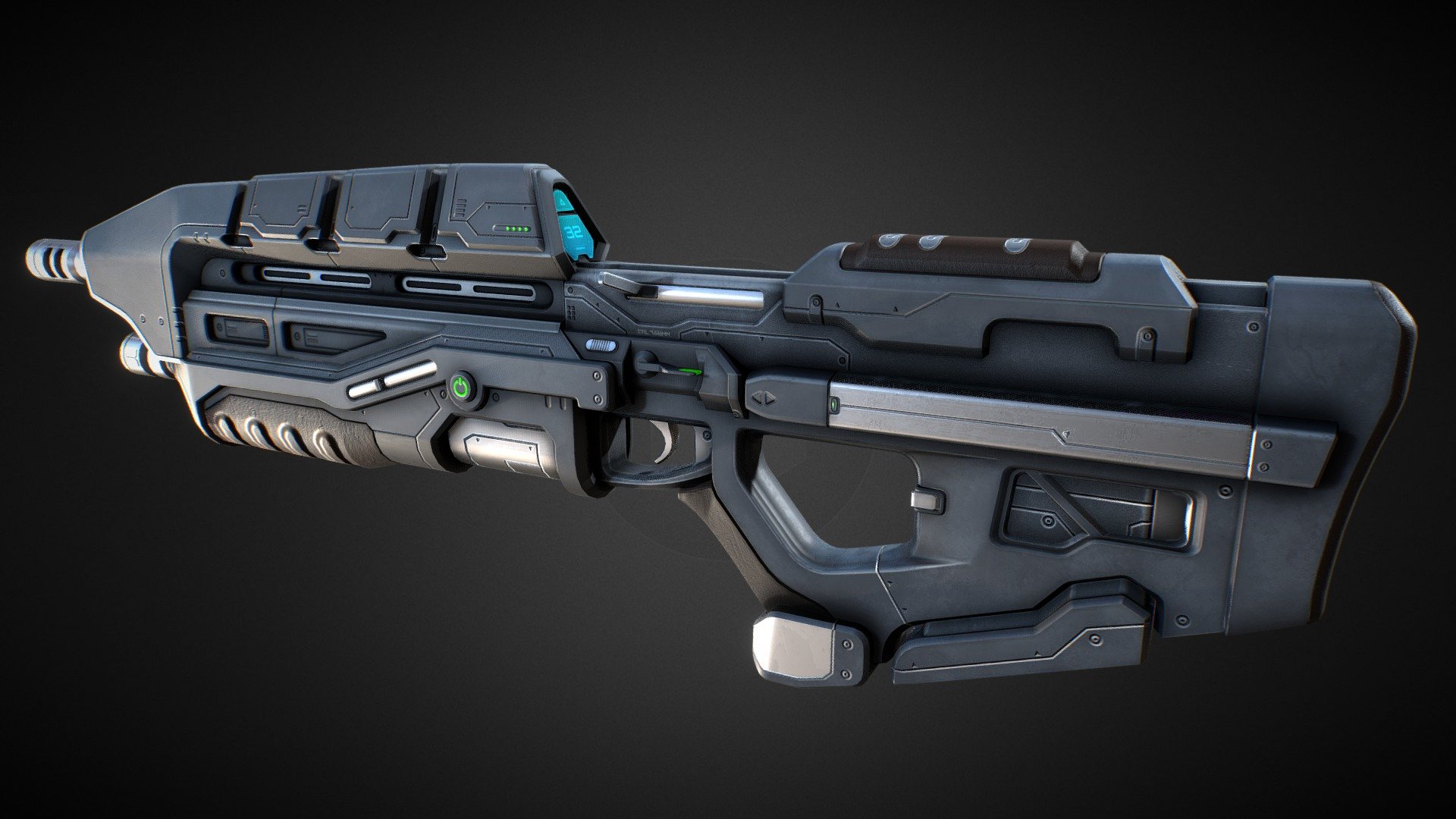Halo - Assault Rifle - 3D model by McCarthy3D (@joshuawatt811) .