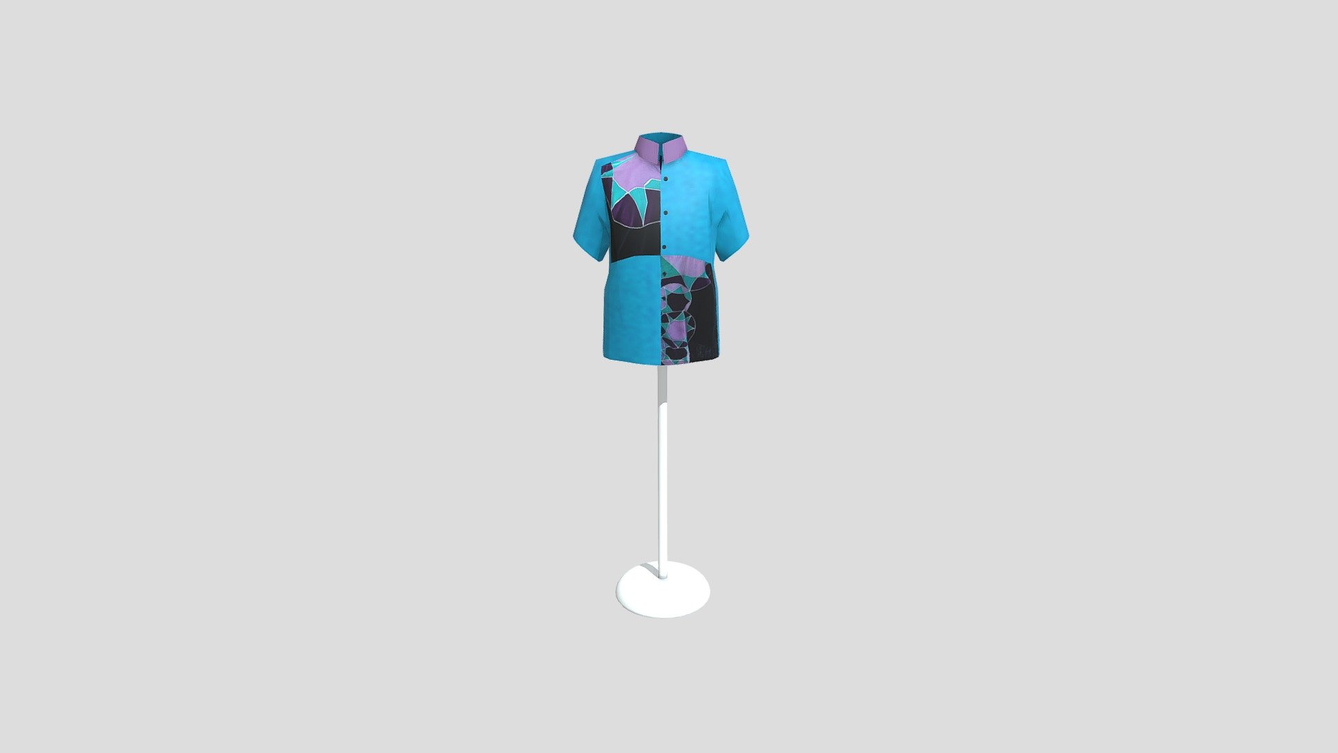 SHORT SLEEVE MEN SHIRT — Sketchfab embed 3D viewer
