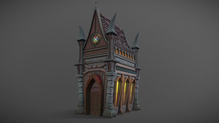 Stylized Mausoleum 3D Model