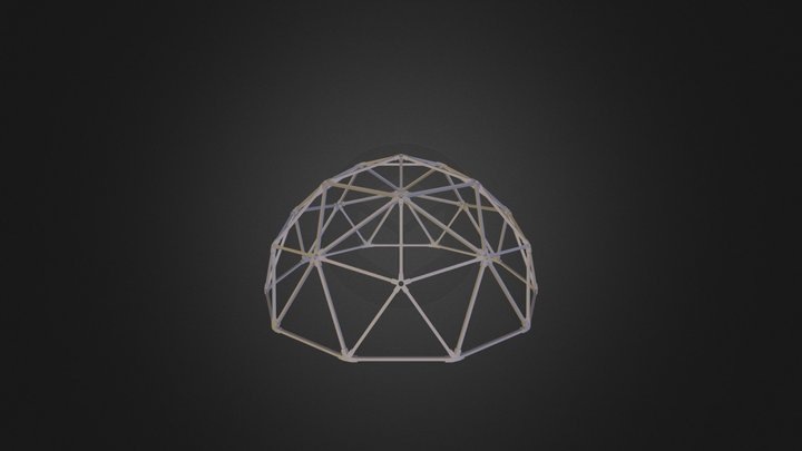 Geodesic Dome Full Assemble 3D Model