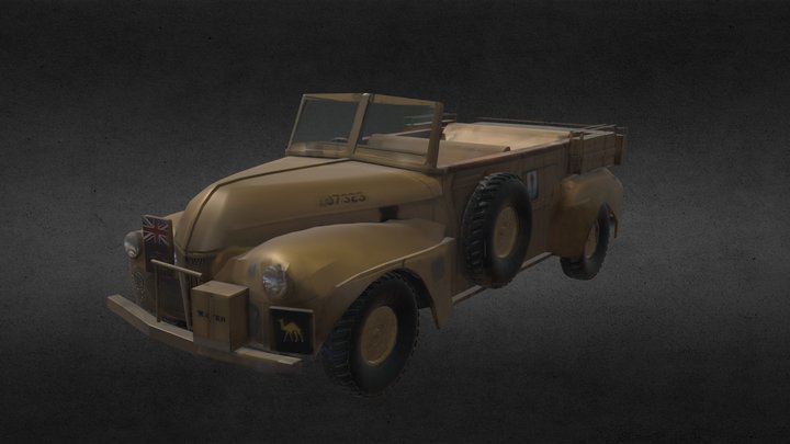 WWII Desert Car 3D Model