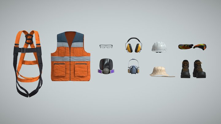 Safety Equipment Pack 3D Model