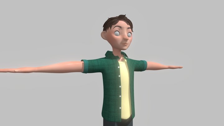 Teenage boy character 3D Model