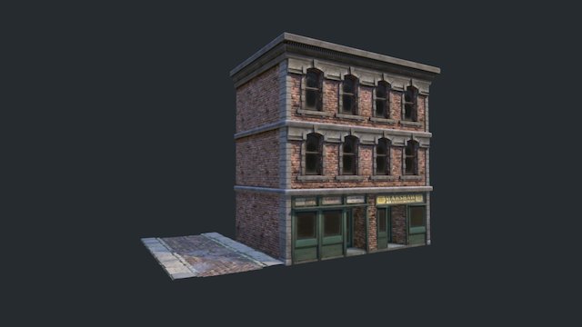 Street Stores 3D Model