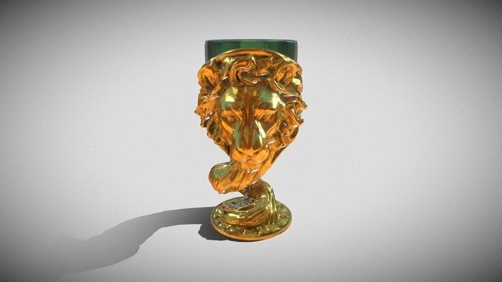 Lion goblet 3D Model