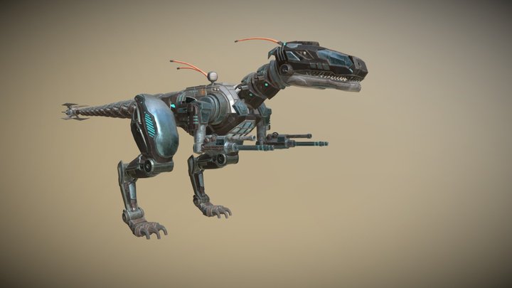 Mecha Raptor 3D Model