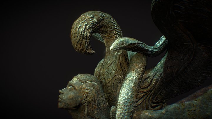 Girl Figure Head Boat 3D Model