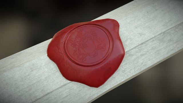 Scroll With Wax Seal 3D Model