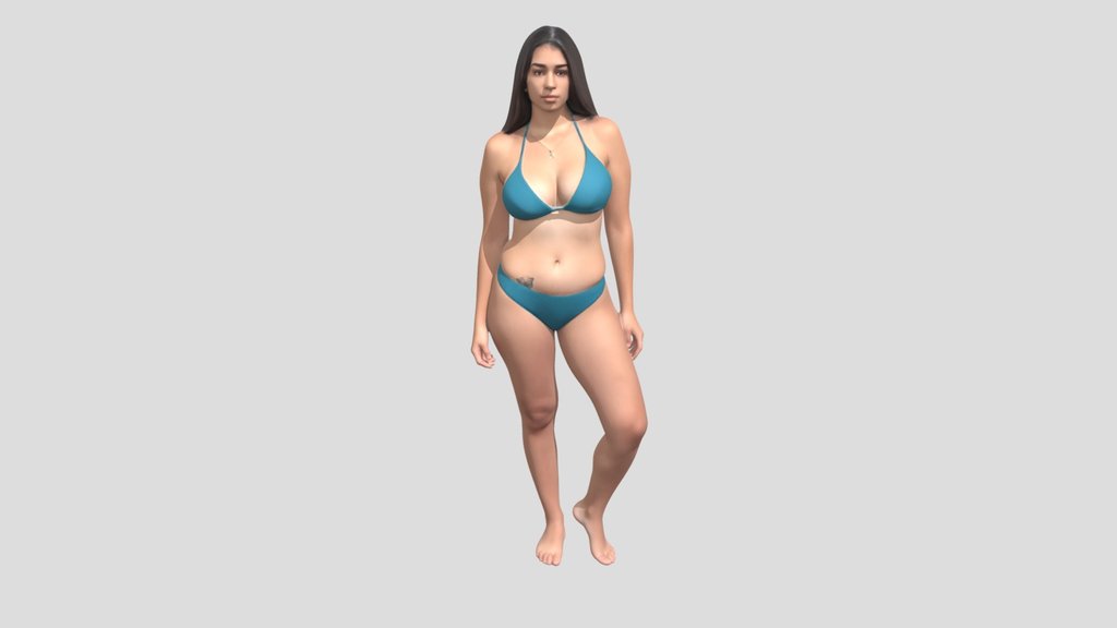 Teal Bikini Portrait