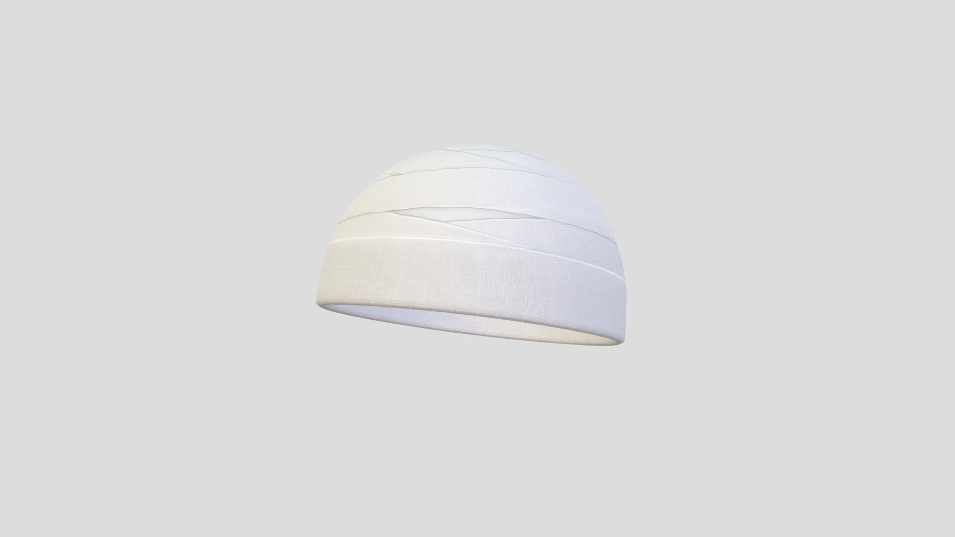 3D model Bandage Head Wrap - This is a 3D model of the Bandage Head Wrap. The 3D model is about a white circle with a black line.