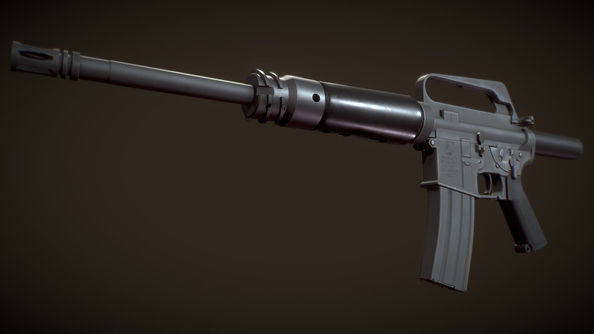 M231 Firing Port Weapon - 3D model by pioppka2 [6a50c83] - Sketchfab