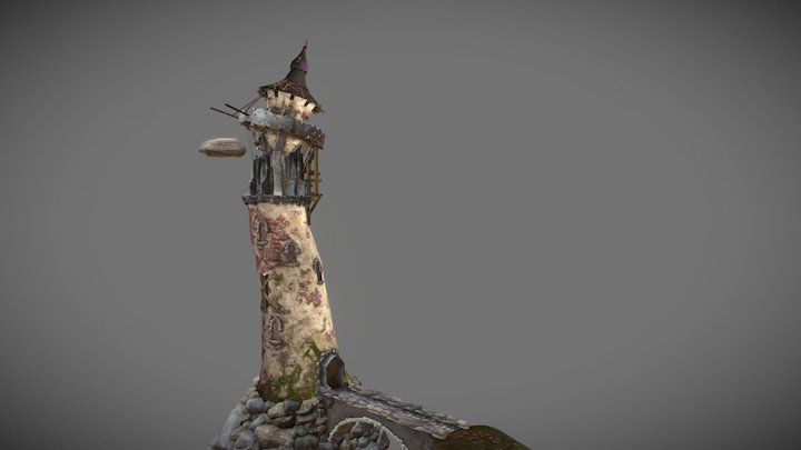 Broken Tower 3D Model