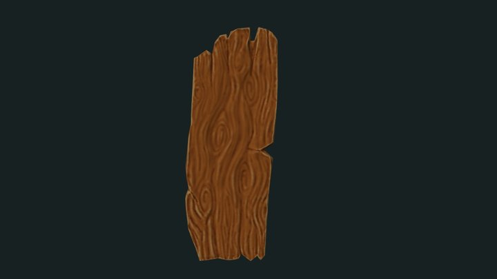 Stylized Wood Plank 3D Model in Miscellaneous 3DExport