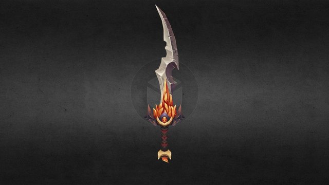 Lowpoly WoW Sword 3D Model
