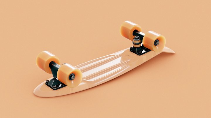 Cruiser Skateboard 3D Model