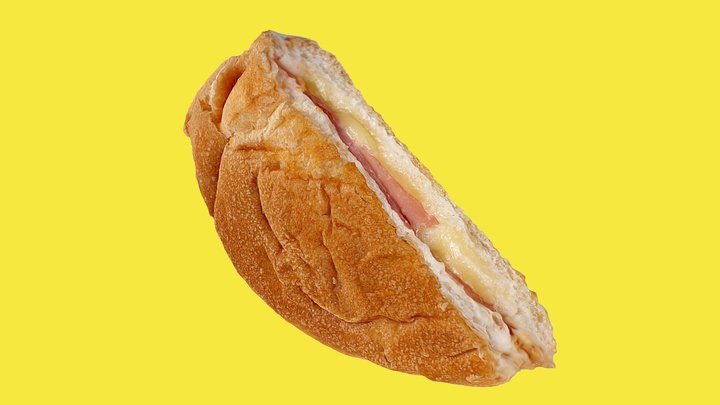 Ham & Cheese Sandwich 3D Model