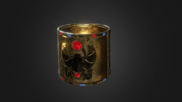 Egyptian Bracelet (Low poly) 3D Model