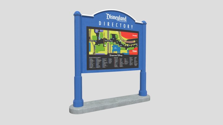 Disneyland Resort Directory 3D Model