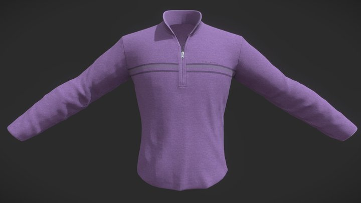 Purple Pullover 3D Model