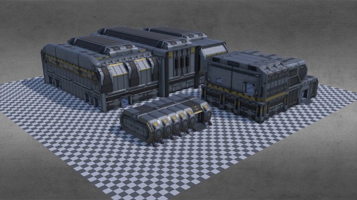 Facility_Building A, B, O [Planetside 2] 3D Model