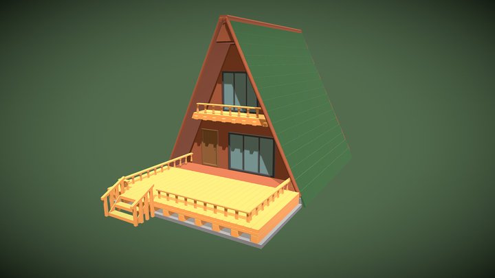 A-Frame Cabin (NEW VERSION) 3D Model