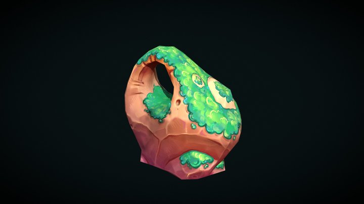 Stylized Rock Game Asset :: LOD1 3D Model