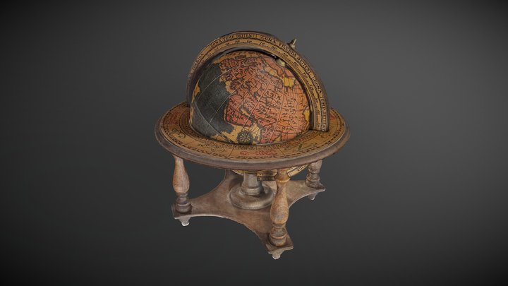 Globus aus Holz (*) 3D Model