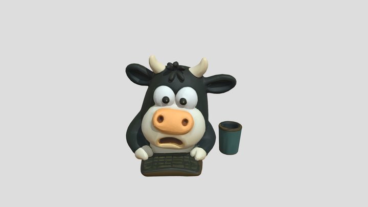 Cute Cow 3D Model