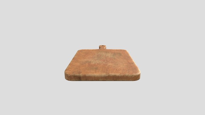 Realistic Kitchen Cutting Board Game Asset 3D Model