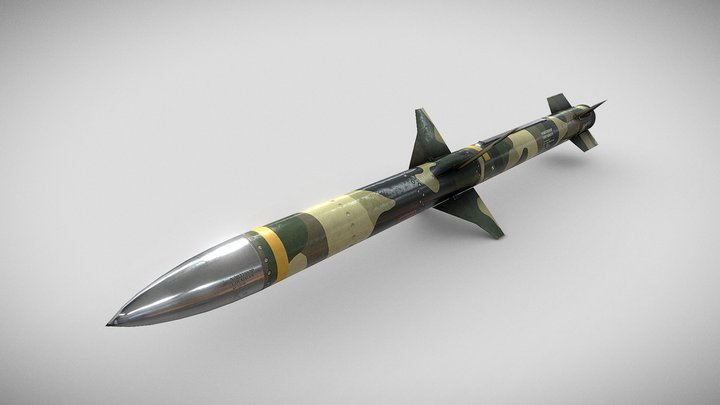 Camouflage-coated missiles 3D Model