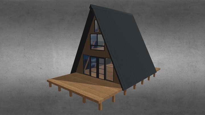 A Frame House 3D Model