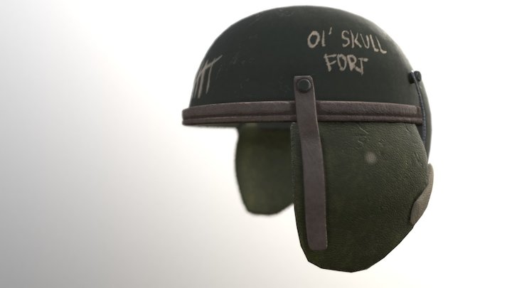 WW2 American Tank Helmet WIP 3D Model