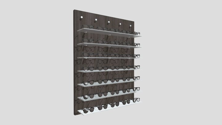 36.5"W x 47.5"W wall-mount backboard 3D Model