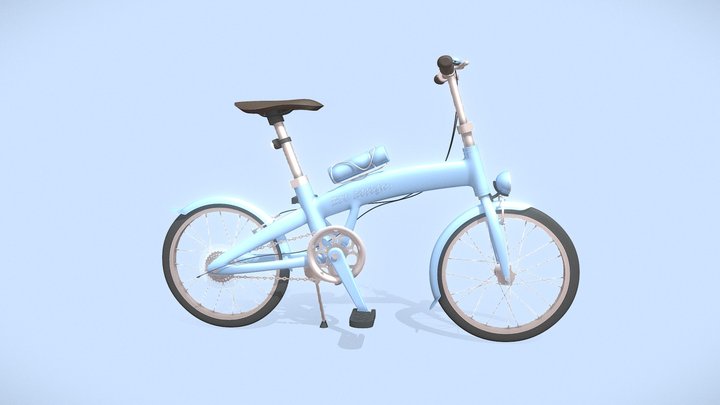 A Lightweight Aqua Blue Bicycle for Women 3D Model