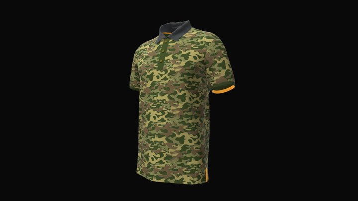 men POLO shirt, camouflage pattern